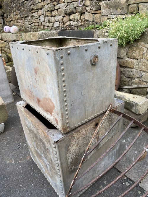 Galvanised Riveted Old Water Tanks Squirrel Reclamation
