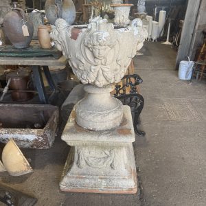 Terracotta Urn on Doulton Lambeth Plinth